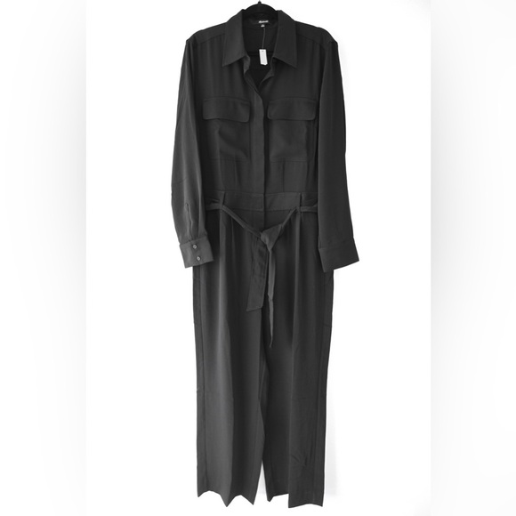 Madewell Tie Waist Straight Leg Jumpsuit - Picture 5 of 10